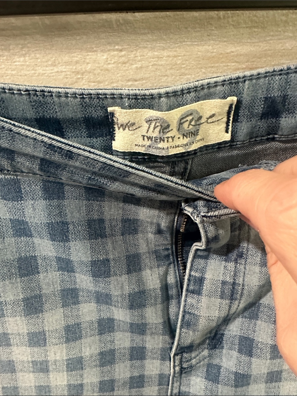 We The Free Youthquake Crop Flare Jeans checker print - Picture 2 of 3